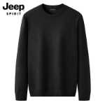 지프 패딩 스웨터 남성 가을과 겨울 모델 2023 새로운 느슨한 바닥 셔츠 따뜻한 겨울 남성 니트 조류의 그림