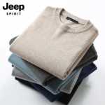 지프 패딩 스웨터 남성 가을과 겨울 모델 2023 새로운 느슨한 바닥 셔츠 따뜻한 겨울 남성 니트 조류의 그림