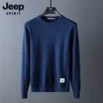 지프 지프 점퍼 남성 가을 라운드 넥 코튼 니트 의류 2023 새로운 바텀 라인 의류 남성 의류의 그림