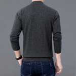 남성 점퍼 가을 겨울 코튼 한국판 브이넥 긴팔 T 바닥 니트 스웨터 패딩과 라이딩 내 조류의 트렌드 한국판의 그림