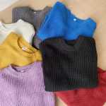 점퍼 남성 겨울 느슨한 게으른 스타일 일본 복고풍 스레드 코트 재킷 두꺼운 간단한 바닥 니트 스웨터의 그림