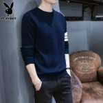 플레이 보이 라운드 넥 점퍼 남성용 바닥 니트 스웨터 가을 라인 내 레저의 새로운 트렌드 의류 남성 의류의 그림