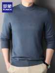 로모 남성 패션 캐주얼 라운드 넥 스웨터 2023 가을 얇은 간단한 부드러운 피부 따뜻한 점퍼 남성의 그림
