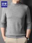 로모 남성 패션 캐주얼 라운드 넥 스웨터 2023 가을 얇은 간단한 부드러운 피부 따뜻한 점퍼 남성의 그림