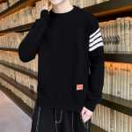 거짓 투피스 라운드 넥 점퍼 남성 봄과 가을 느슨한 풀오버 니트 울 스웨터 조류 가을과 겨울상의 옷이 두꺼워 짐의 그림