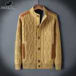 포춘 버드 캐주얼 카디건 점퍼 남성 2023 봄과 가을 새로운 패딩 따뜻한 스탠드 칼라 니트 스웨터 재킷 남성의 그림