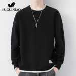 포춘 버드 가짜 투피스 점퍼 남성 라운드 넥 모직 의류 2023 봄 가을 새로운 트렌드 니트 스웨터 남성 의류의 그림