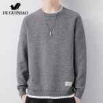 포춘 버드 가짜 투피스 점퍼 남성 라운드 넥 모직 의류 2023 봄 가을 새로운 트렌드 니트 스웨터 남성 의류의 그림