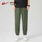 코튼 스포츠 바지로 돌아 가기 남성용 모델 봄과 가을 미국 하이 스트리트 소년 작업 바지 조수 드로 스트링 남성 캐주얼 바지의 그림