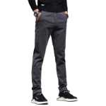 캐주얼 바지 남성 모델 가을 2023 새로운 신축성 허리 비즈니스 스트레이트 청바지 봄과 가을 신축성있는 느슨한 바지 남성의 그림