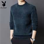 플레이 보이 라운드 넥 점퍼 남성용 바텀 라인 의류 가을과 겨울 청소년 트렌드 두꺼운 캐주얼 니트 남성용의 그림