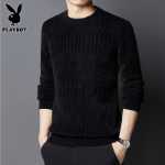 플레이 보이 라운드 넥 점퍼 남성용 바텀 라인 의류 가을과 겨울 청소년 트렌드 두꺼운 캐주얼 니트 남성용의 그림