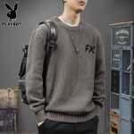 플레이 보이 라운드 넥 점퍼 남성 가을 새로운 게으른 느슨한 니트 바닥 셔츠 캐주얼 트렌드 라인 의류 남성의 그림