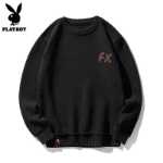 플레이 보이 라운드 넥 점퍼 남성 가을 새로운 게으른 느슨한 니트 바닥 셔츠 캐주얼 트렌드 라인 의류 남성의 그림