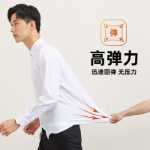 [스트레치 비철] 로모 이지 케어 긴팔 셔츠 남성 2023 가을 스트레치 비즈니스 캐주얼 작업 셔츠의 그림