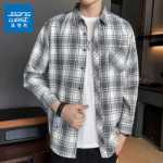 제니스 셔츠 남성용 긴팔 가을 조류 느슨한 캐주얼 재킷 갱스터 잘 생긴 십대 조류 느슨한 셔츠의 그림