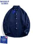 WASSUP GLORY 화이트 셔츠 남성용 긴팔 가을 일본 단색 다용도 셔츠 조류 느슨한 캐주얼 재킷의 그림