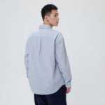 갭 남성 및 여성 가을 크리스프 베어 자수 실루엣 긴팔 셔츠 820158 루즈 캐주얼 탑 타이드의 그림