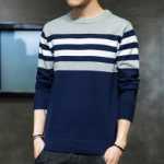 남성 점퍼 코튼 봄과 가을 새로운 한국어 버전의 학생 트렌드 캐주얼 얇은 섹션 긴팔 풀오버 니트 스웨터 가을 의류의 그림