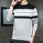 남성 점퍼 코튼 봄과 가을 새로운 한국어 버전의 학생 트렌드 캐주얼 얇은 섹션 긴팔 풀오버 니트 스웨터 가을 의류의 그림