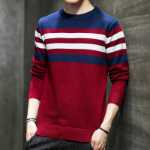 남성 점퍼 코튼 봄과 가을 새로운 한국어 버전의 학생 트렌드 캐주얼 얇은 섹션 긴팔 풀오버 니트 스웨터 가을 의류의 그림