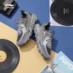 리닝 캐주얼 신발 남성 신발 가을 패션 복고풍 클래식 그레이 남성 신발 충격 흡수 통기성 남성 운동화의 그림