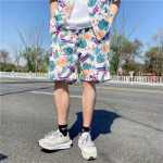 비치 플라워 셔츠 남성 하와이 반팔 느슨한 여름 얇은 섹션 트렌드 캐주얼 남성 정장 투피스 셔츠의 그림