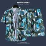 여름 새로운 하와이안 셔츠 해변 캐주얼 반바지 조류 남성 커플 개성 인쇄 조류 해변 세트의 그림