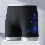 수영 트렁크 남성용 당황 방지 대형 플랫 남성용 수영 의상 전문 속건성 스파 바지 수영 트렁크 수영 장비 세트의 그림