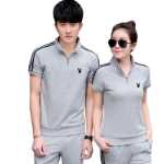 플레이 보이 정장 남성 코튼 여름 캐주얼 반팔 바지 스포츠웨어 여성 커플 티셔츠 반바지 투피스 T의 그림