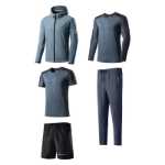 러닝 정장 남성 속건성 전문 아침 러닝 체육관 옷 느슨한 재킷 스포츠 가을 의류 의류 5 피스 세트의 그림