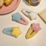 스타 봉제 헤어 클립의 그림