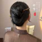 대나무 고대 머리핀 장식의 그림