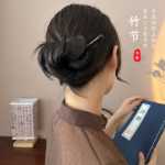 대나무 고대 머리핀 장식의 그림