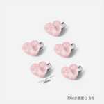 십대 핑크 복숭아 헤어 클립의 그림