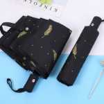 비와 빛 이중 사용 자동 학생 우산의 그림