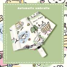 강아지 프린트 양산의 그림