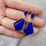 천연 청금석 귀걸이의 그림