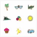 만화 브로치 / 칼라 핀 / 모자 액세서리의 그림