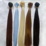 bjd 인형 가발 엑스트라 소프트 실크 헤어 행 수제 가발 액세서리 모조 우유 실크 부드러운 실크 고온 실크 생산 헤어의 그림