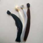 bjd 인형 가발 엑스트라 소프트 실크 헤어 행 수제 가발 액세서리 모조 우유 실크 부드러운 실크 고온 실크 생산 헤어의 그림