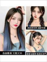 가발 조각 그라데이션 색상의 그림