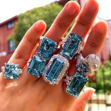 타이중 주얼리 산타 마리아 아쿠아 마린 반지의 그림