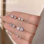 크리스탈 지르코니아 이어 홀 귀걸이의 그림