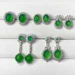 칼세도니 귀걸이 에메랄드의 그림