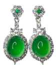 칼세도니 귀걸이 에메랄드의 그림
