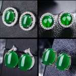 레드 마노 보석 귀걸이의 그림