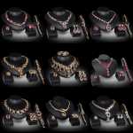 귀걸이 목걸이 세트의 그림