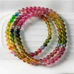 천연 아쿠아 마린 호박 옥 팔찌의 그림