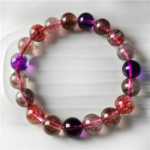 천연 아쿠아 마린 호박 옥 팔찌의 그림